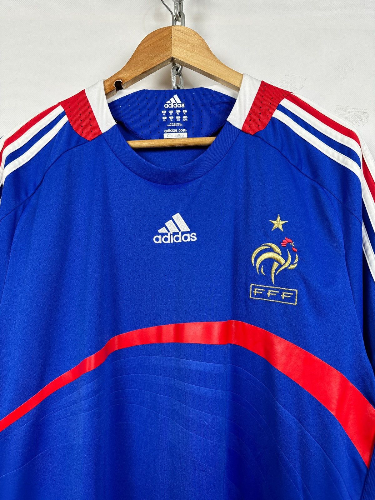 Adidas 2008 Vintage Adidas France National Team Home Soccer Jersey Size US XL / EU 56 / 4 - 5 Thumbnail