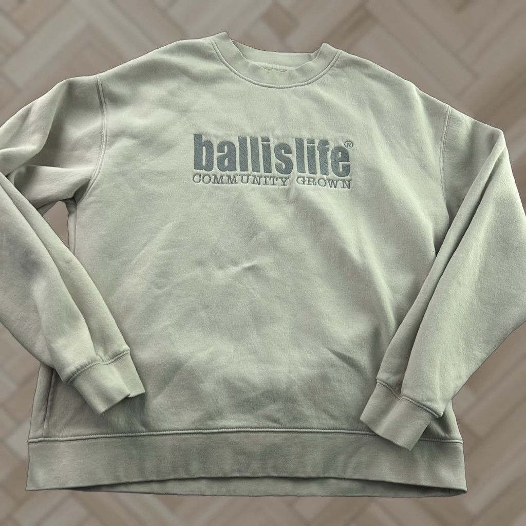 Bally Ball Is Life Embroidered Crewneck Sweatshirt Men’s M Beige Shirt Mens Embroidered Pullover Sweatshirt Ball Is Life Size US M / EU 48-50 / 2 - 1 Thumbnail