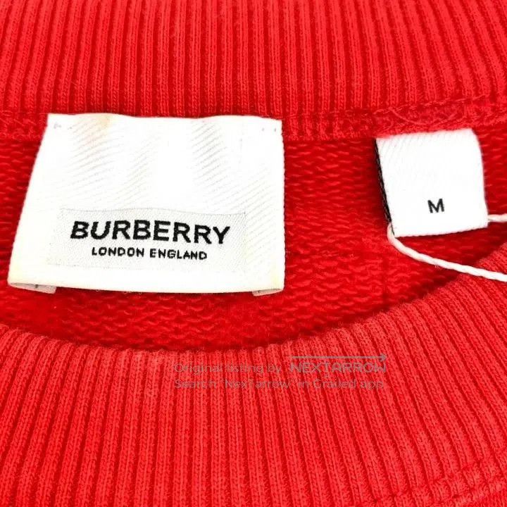 Burberry Burberry Red Logo Embroidered Sweatshirt M. Size US M / EU 48-50 / 2 - 5 Thumbnail