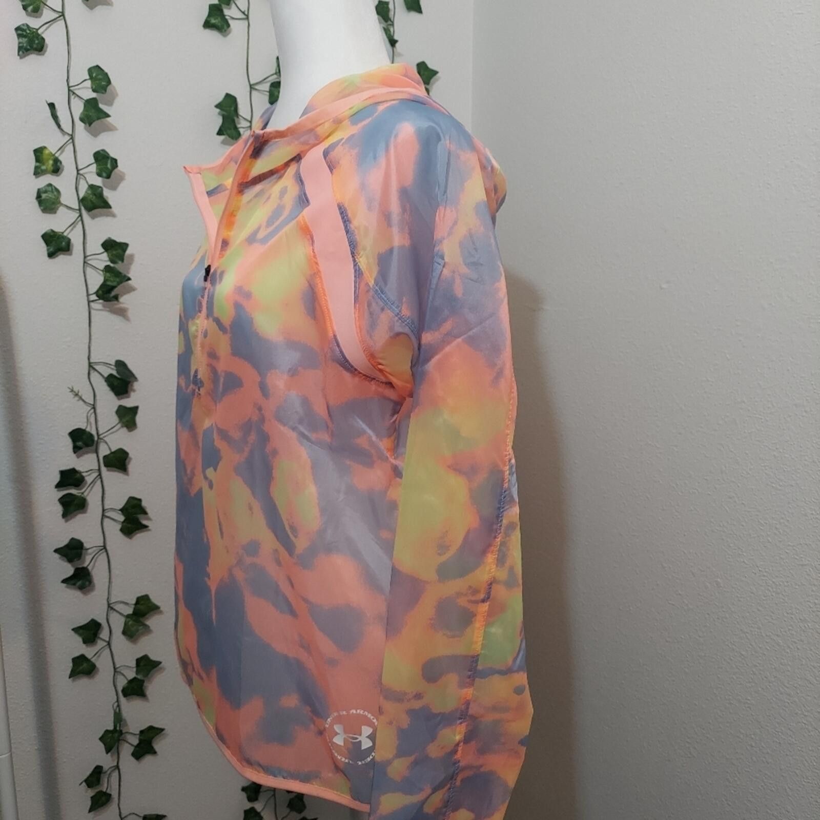 Under Armour Under Armour Neon Multi-Color Lightweight Hooded Pullover Size M / US 6-8 / IT 42-44 - 4 Thumbnail