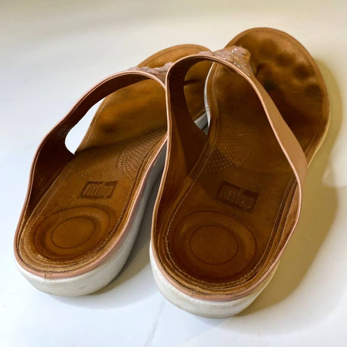 Vintage FITFLOP Pink Embellished Leather Thong Sandals Size 10 Womens Size US 10 / IT 40 - 3 Thumbnail