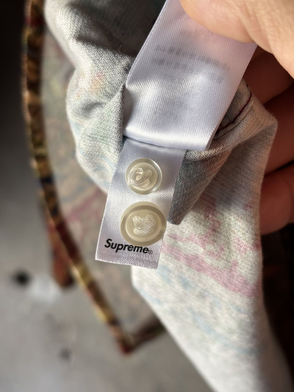 Supreme Mark Leckey Hardcore Printed Corduroy Shirt XLarge