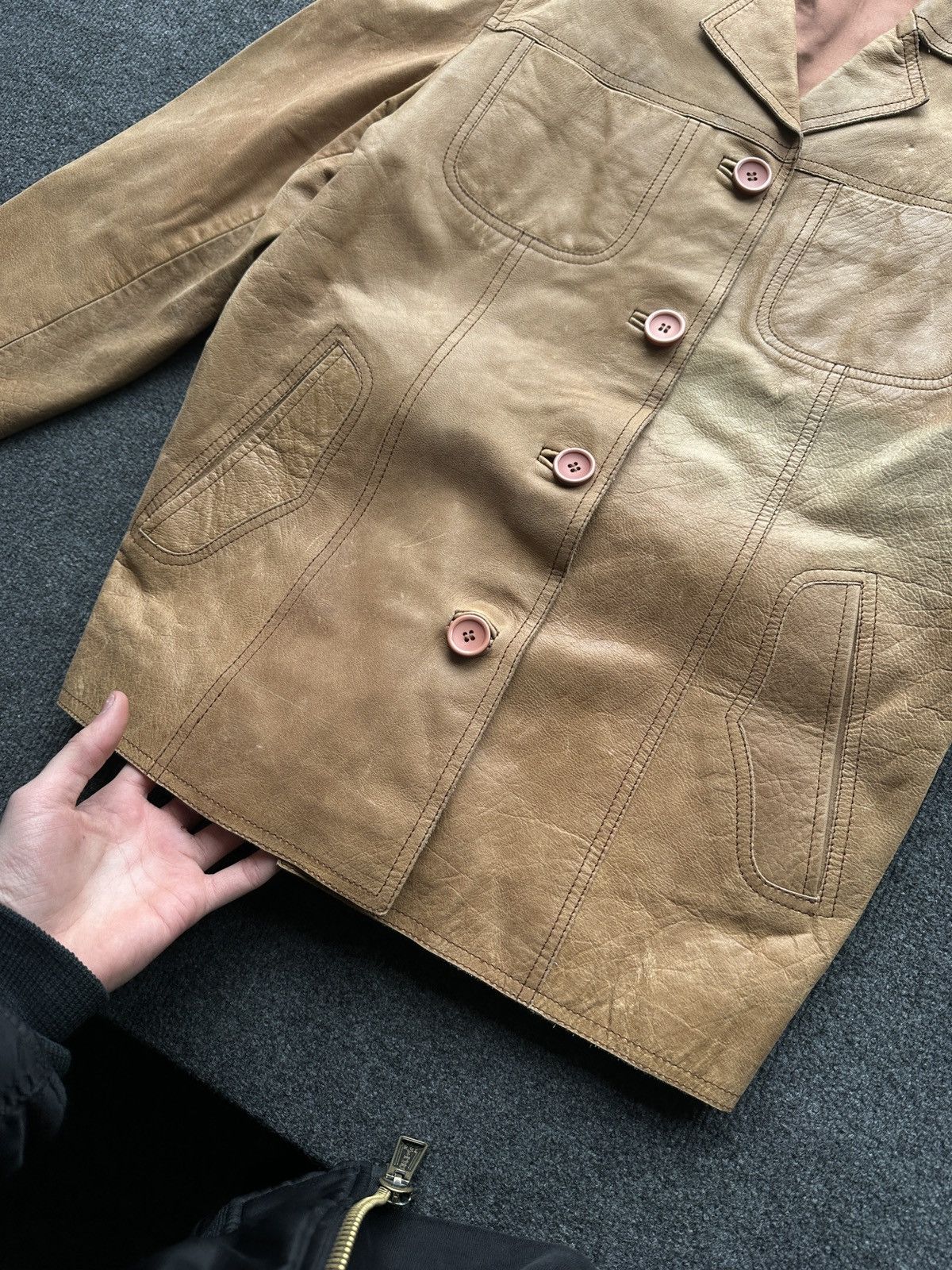 Other 🚨VNTG LEATHER JACKET AVANT GARDE WESTERN BROWN MOTO Size US M / EU 48-50 / 2 - 4 Thumbnail