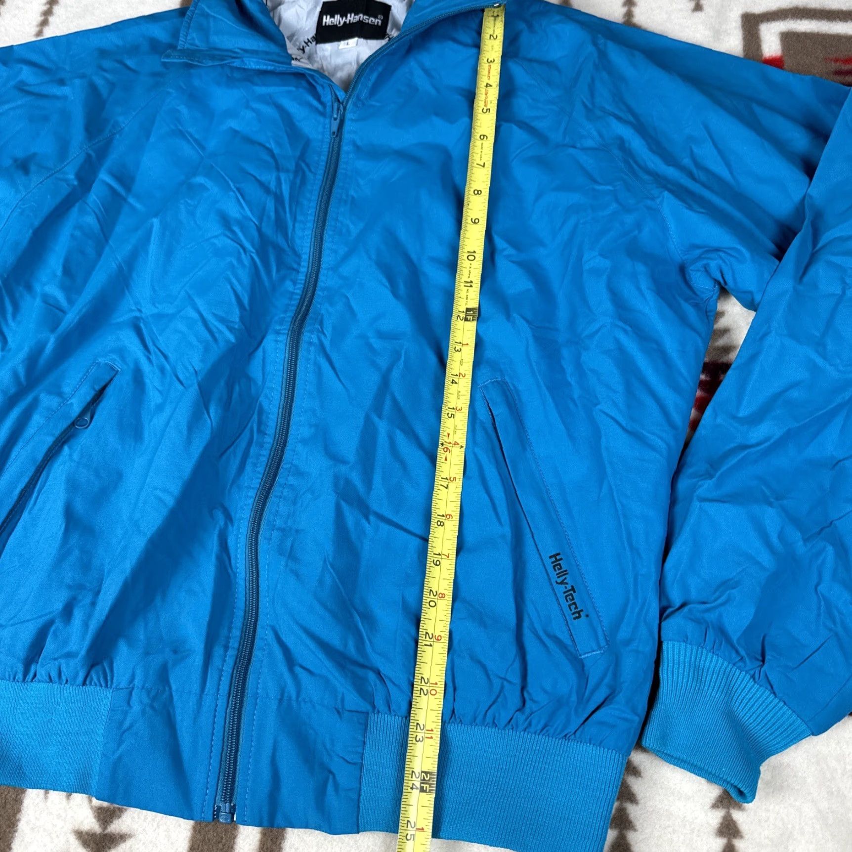 Helly Hansen VINTAGE Helly Hansen Helly Tech Bomber Windbreaker Jacket L Teal Aqua Mens Blue Size US L / EU 52-54 / 3 - 4 Thumbnail