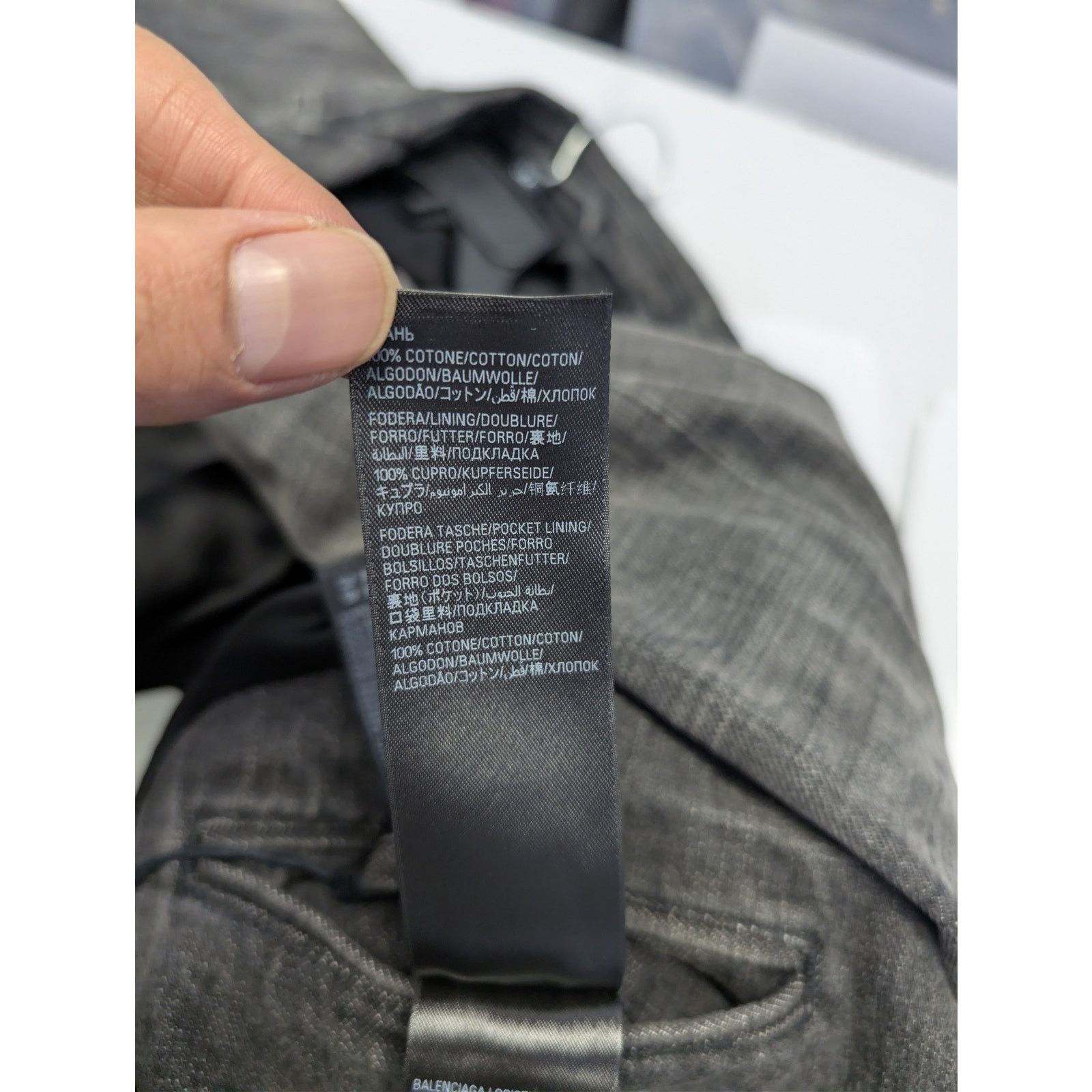 Balenciaga o1rshd1 Japanese Ring Black Denim Washed Jacket Wash Black Size US S / EU 44-46 / 1 - 19 Thumbnail