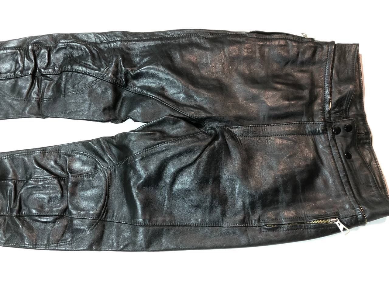 Genuine Leather × Vintage Harro Vintage Leather Racing Moto Pants Size US 28 / EU 44 - 4 Thumbnail