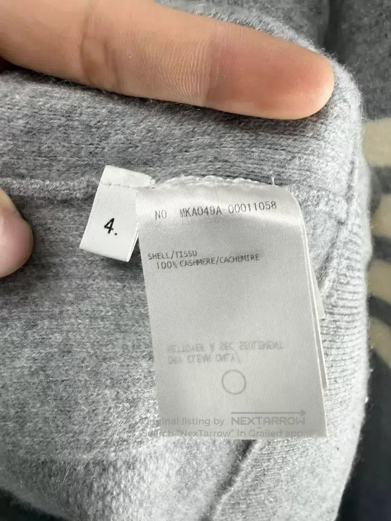Thom Browne Thom Browne Gray cashmere sweater Size US XL / EU 56 / 4 - 4 Thumbnail