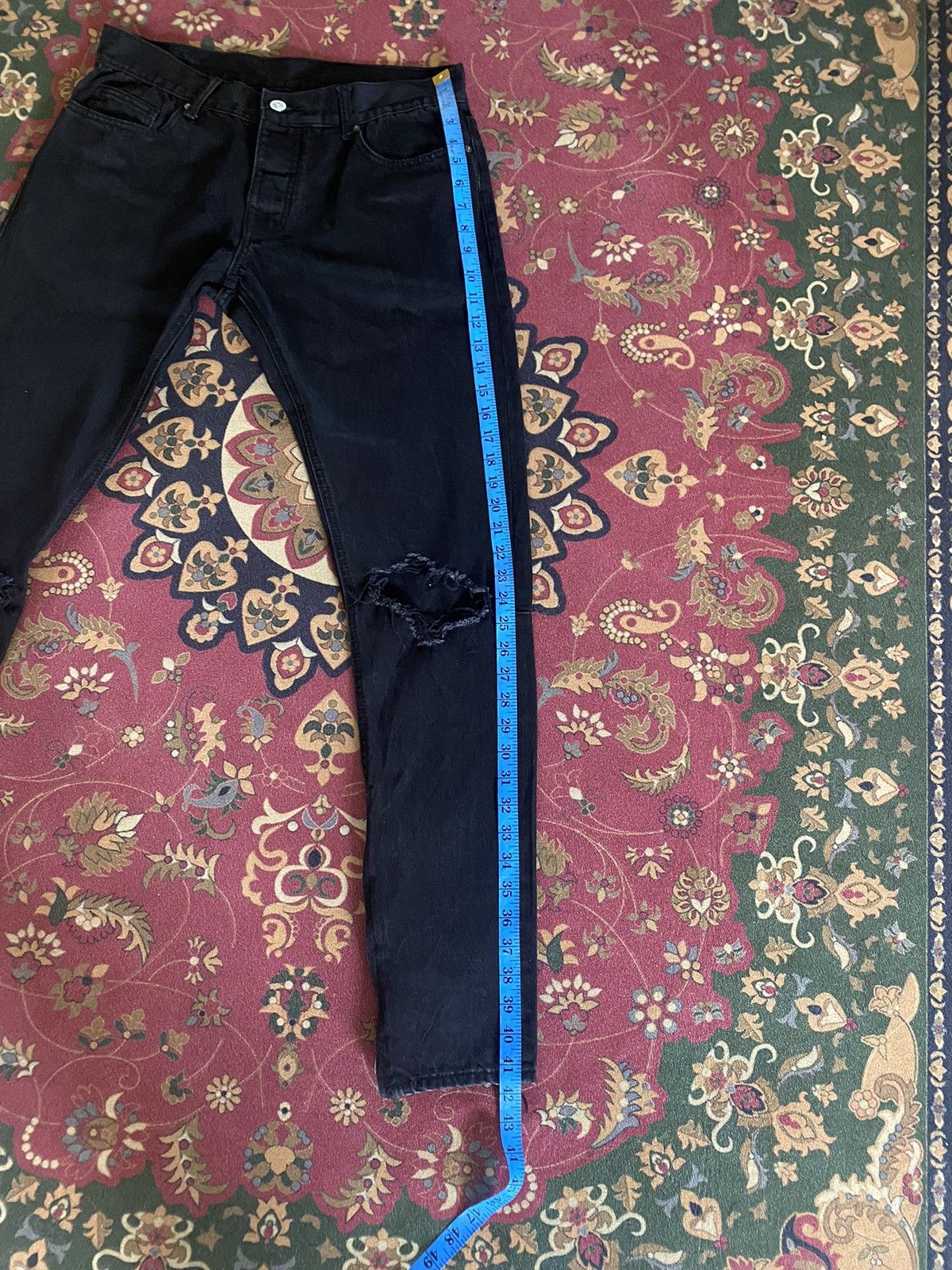Black Icon Vintage Japanese Brand Black Icon Distressed Rick Owen Style Size US 32 / EU 48 - 17 Thumbnail