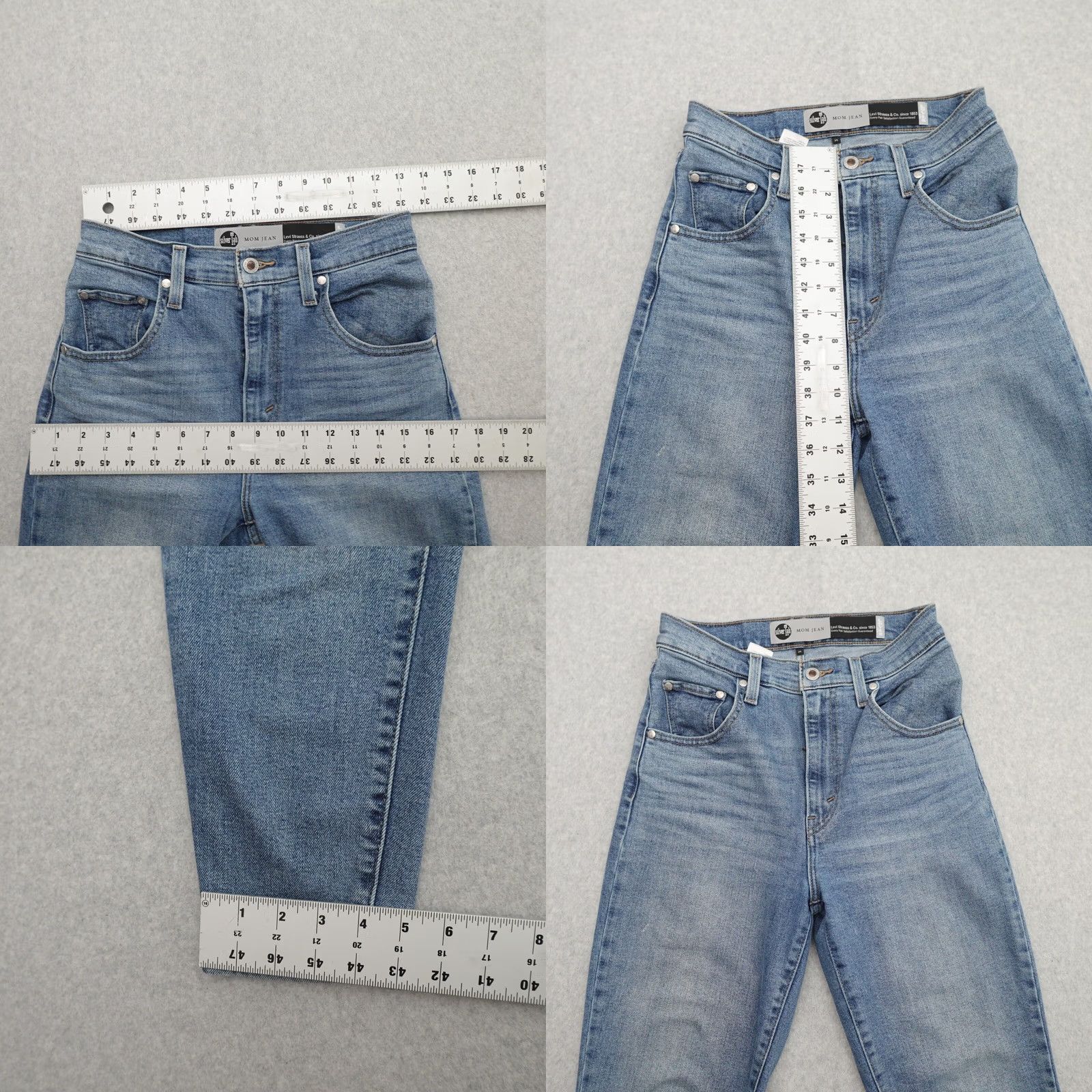 Levi's Levi's Silvertab Jeans Womens 26 (26X26) Light Wash Mom Distressed Blue 90s Style Womens Jeans Size 26" / US 2 / IT 38 - 8 Thumbnail