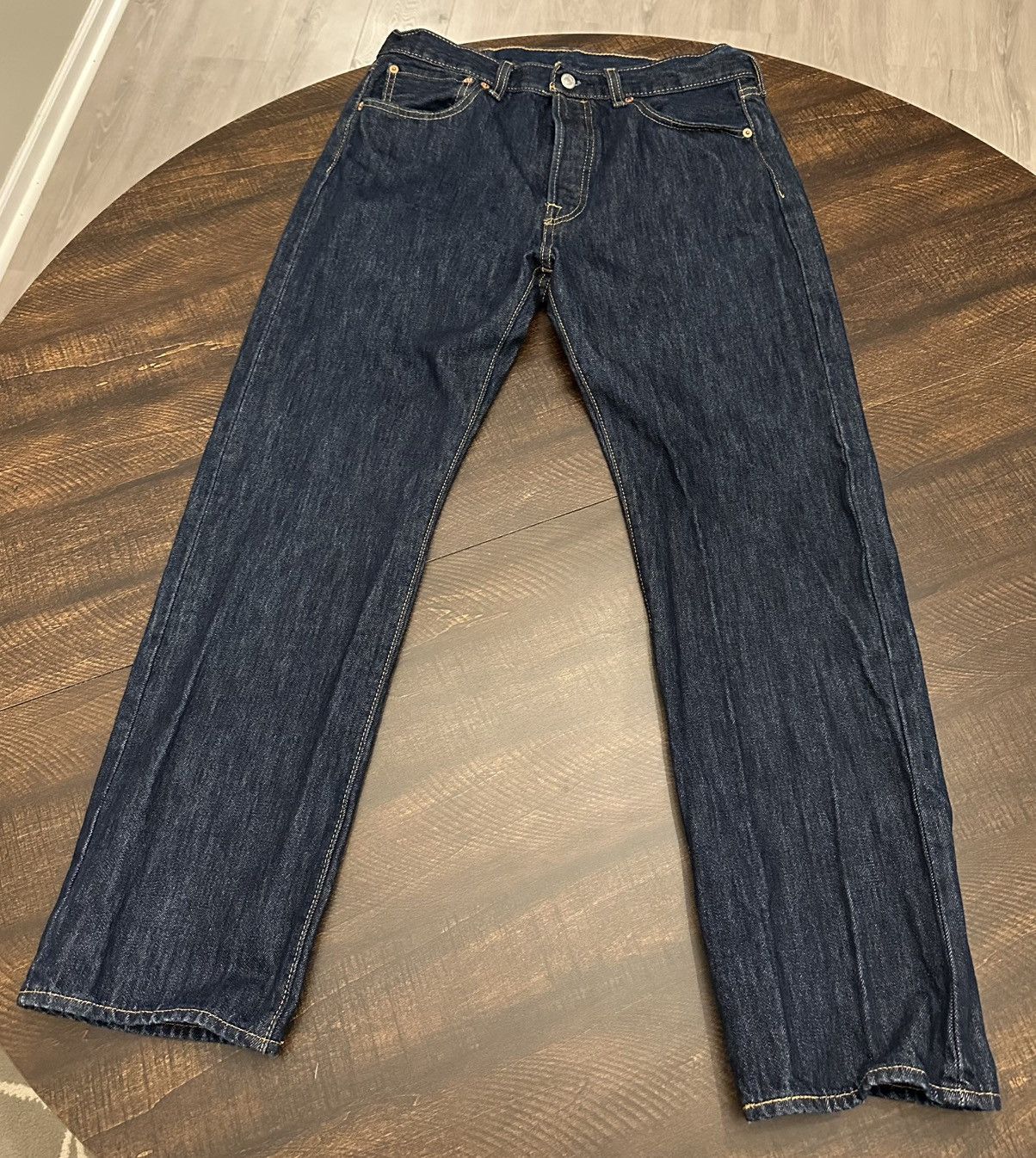 Levi's Levis 501 Jeans Mens 32x29 Straight Leg Button Fly Size US 32 / EU 48 - 4 Thumbnail