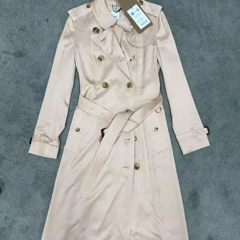 Burberry Burberry Spring Autumn Beige Silk Women's Trench Coat Size S / US 4 / IT 40 - 1 Thumbnail