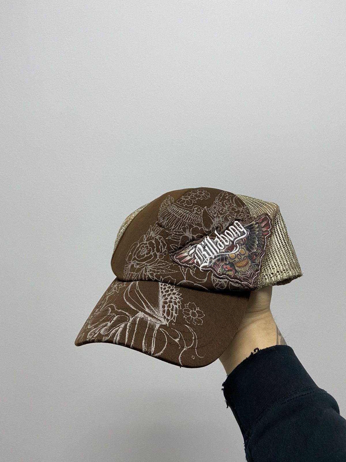 Billabong Billabong Vintage Print Small Logo Cap Skate Grid Skull 💀 Size ONE SIZE - 1 Thumbnail