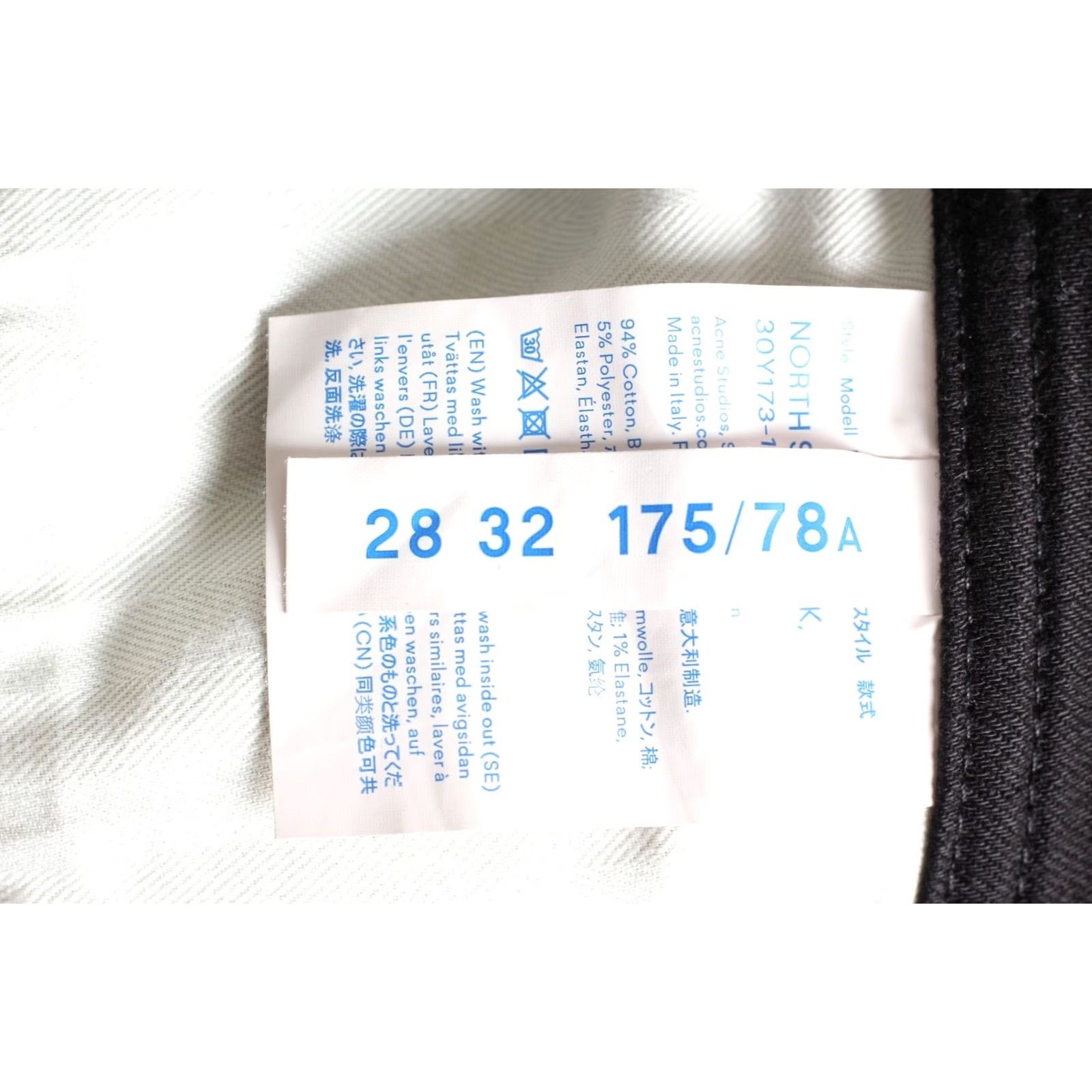 Acne Studios ACNE STUDIOS BLA KONST NORTH STAY BLACK Jeans Men W28 L32 DZ7702 Size US 28 / EU 44 - 6 Thumbnail