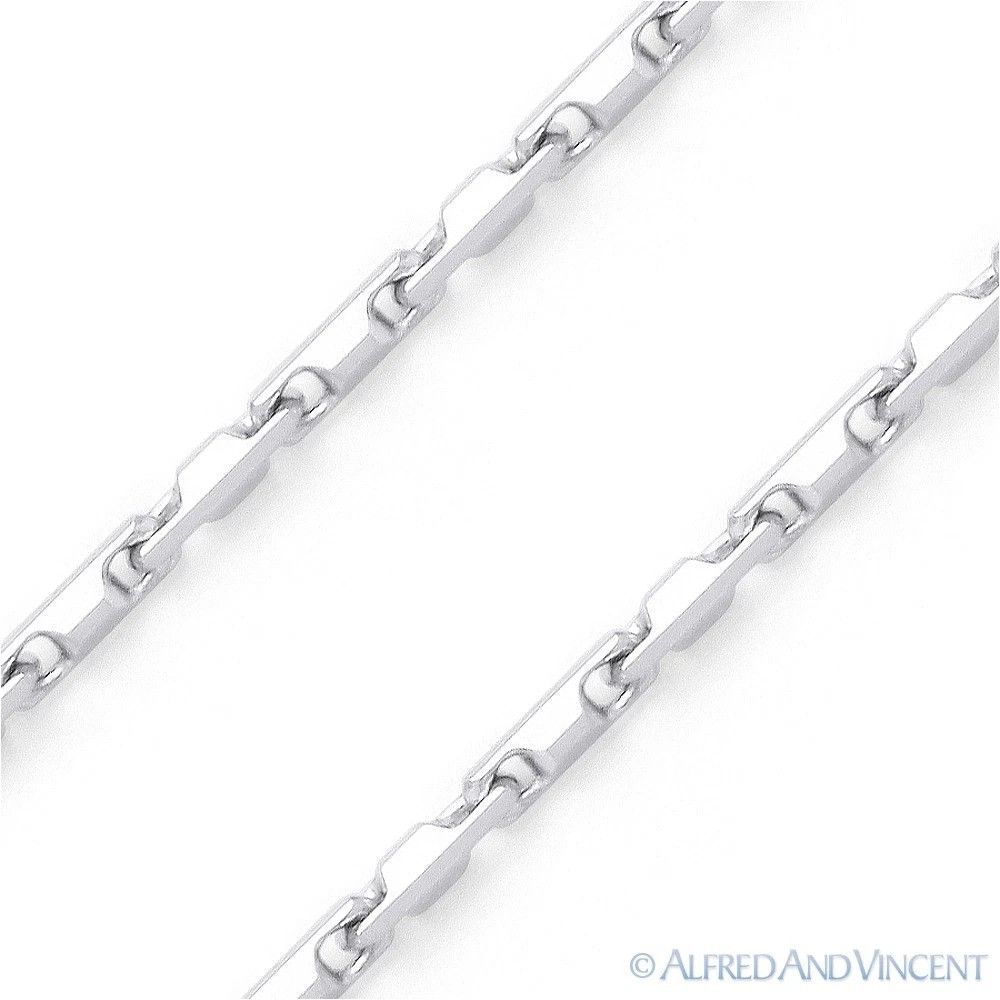 Other Heshe Bar Link Chain Necklace in .925 Sterling Silver 30" Size ONE SIZE - 2 Thumbnail