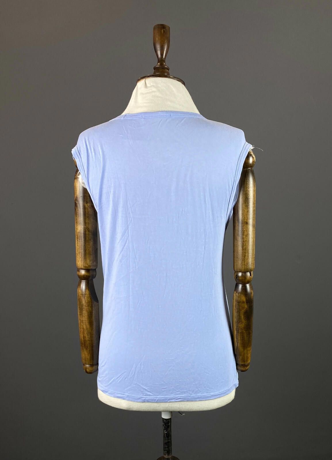 T by Alexander Wang T Alexander Wang Blue V-Neck SleevelessT-Shirt Size S Size S / US 4 / IT 40 - 5 Thumbnail