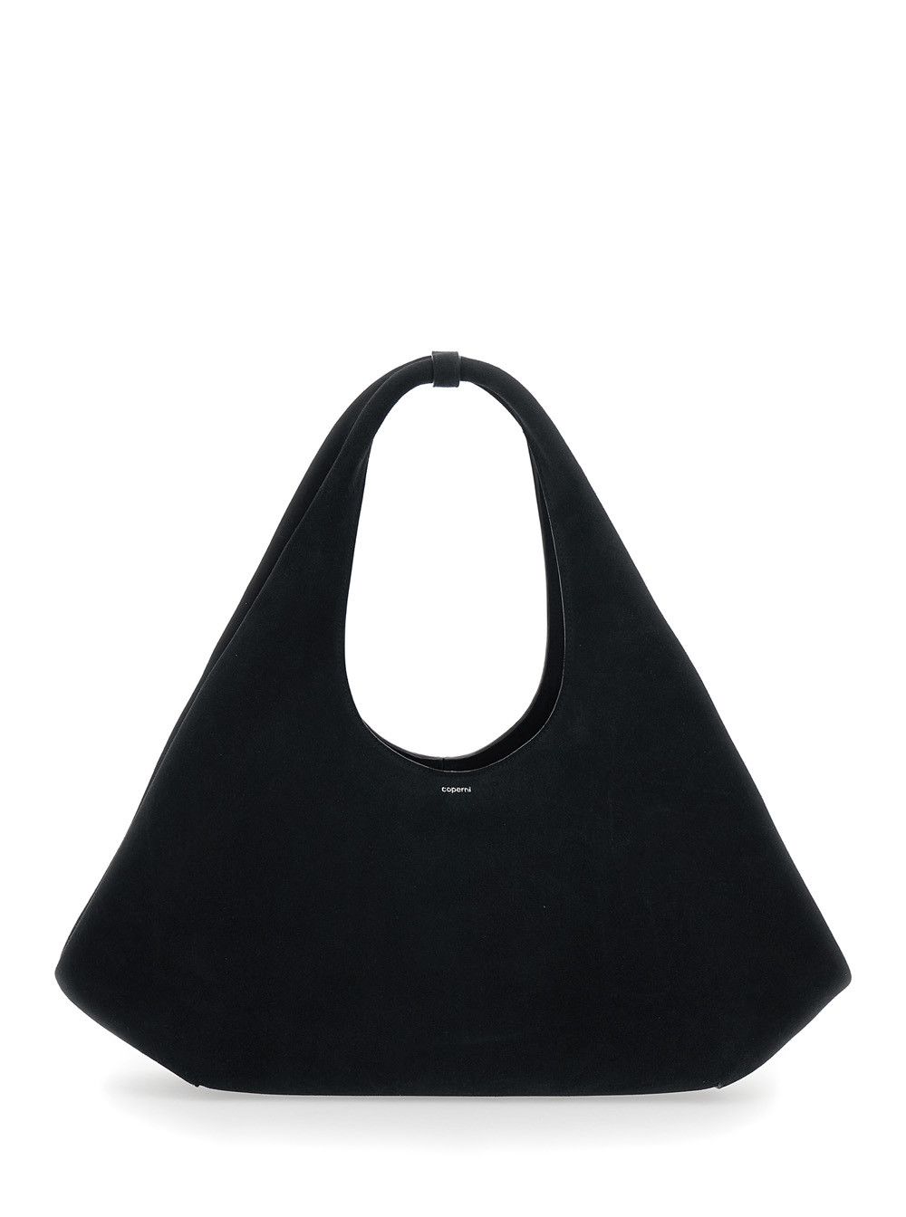 Coperni Shoulder Bag 'Coperni' with Top Handle and Lettering Logo on Front in Black Suede for Women Size ONE SIZE - 1 Thumbnail