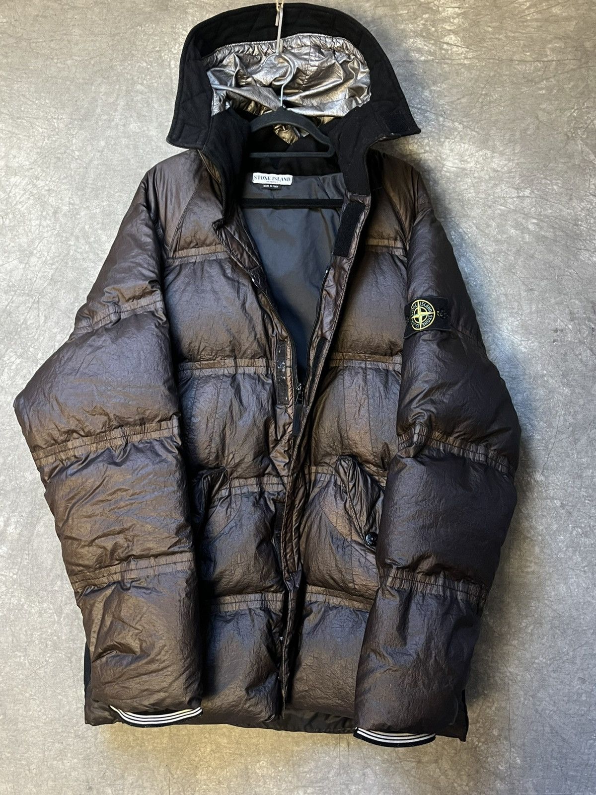 Massimo Osti × Stone Island × Vintage Vintage Stone Island Down Jacket Parka Size US XL / EU 56 / 4 - 2 Thumbnail
