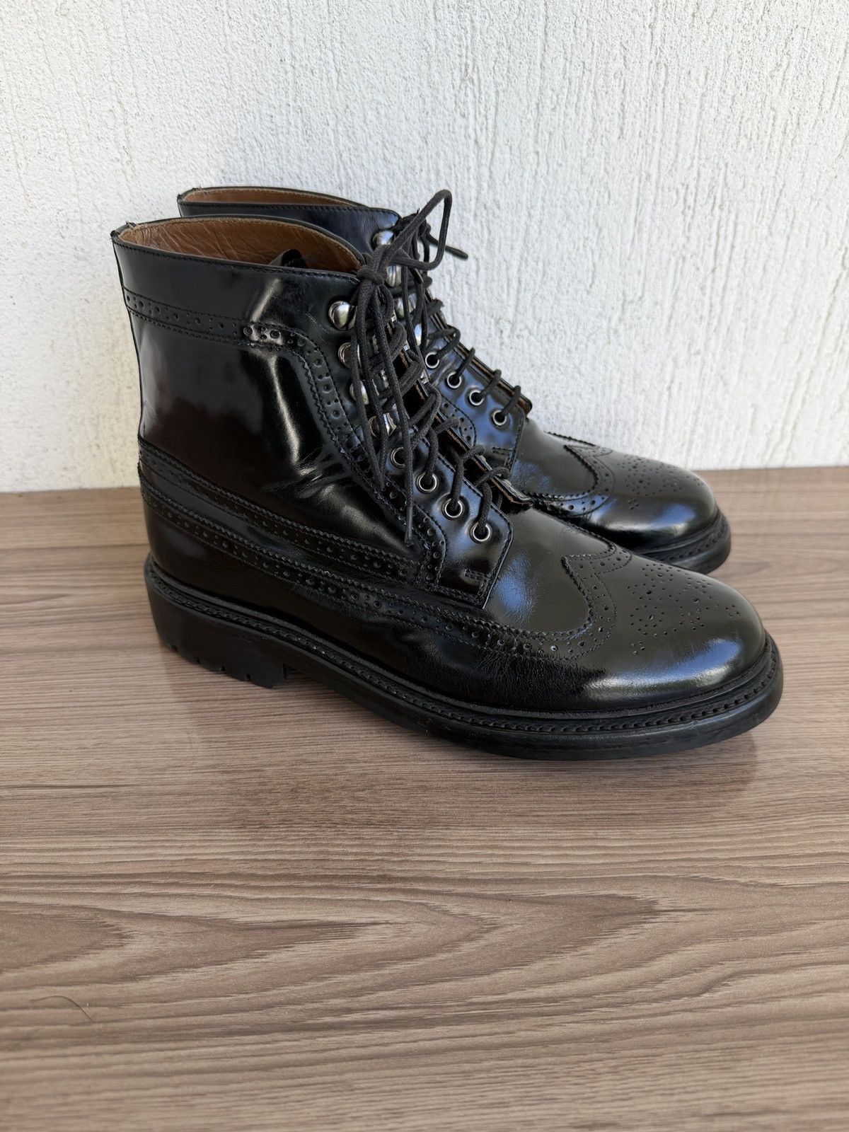 Grenson Fred shell cordovan brogue boots Size US 8 / EU 41 - 3 Thumbnail