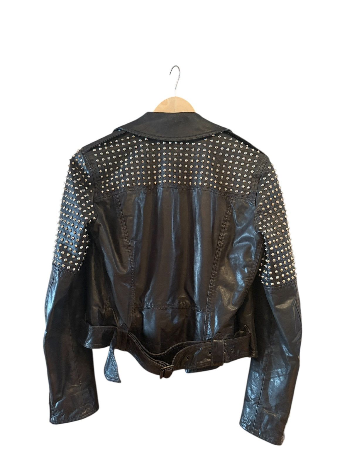 Burberry Burberry Brit Silver Studded Leather Jacket Size S / US 4 / IT 40 - 2 Thumbnail