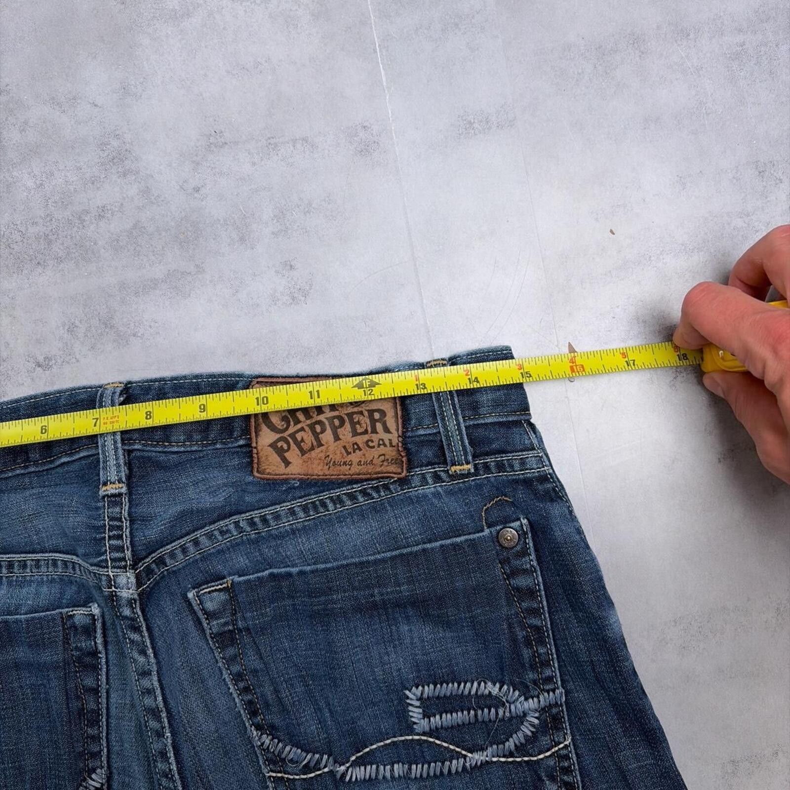 Other Y2K Dark Wash Chili Pepper Grunge Bootcut Denim Jeans Size 30" / US 8 / IT 44 - 6 Thumbnail