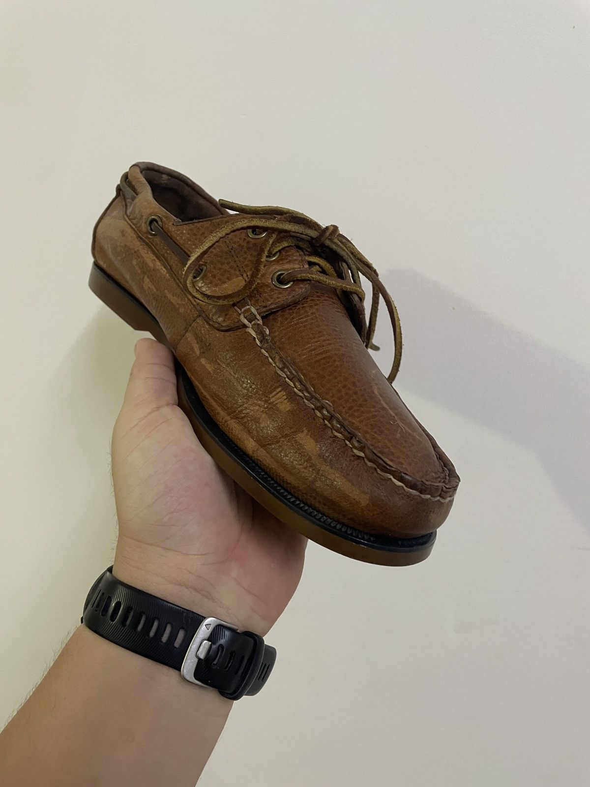 Polo Ralph Lauren VINTAGE POLO RALPH LAUREN LEATHER BOAT SHOES Size US 9 / EU 42 - 18 Thumbnail