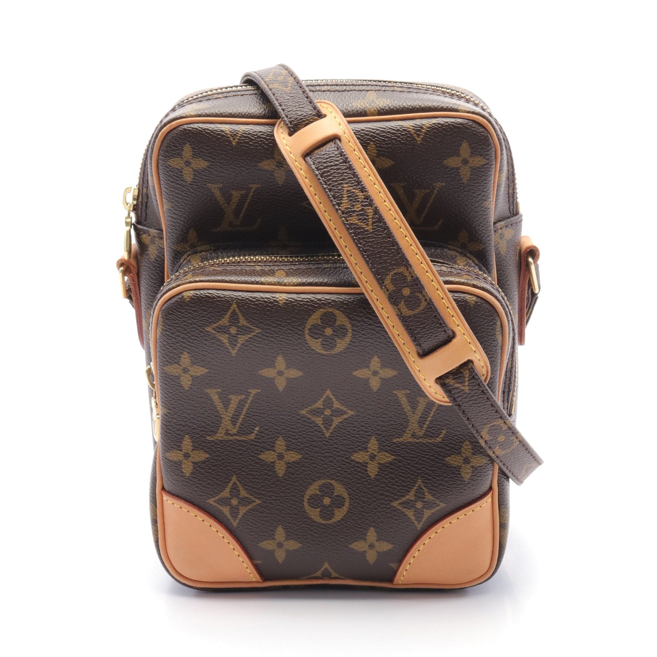 Louis Vuitton Louis Vuitton Amazon Monogram Shoulder Bag Leather Brown Size ONE SIZE - 1 Thumbnail