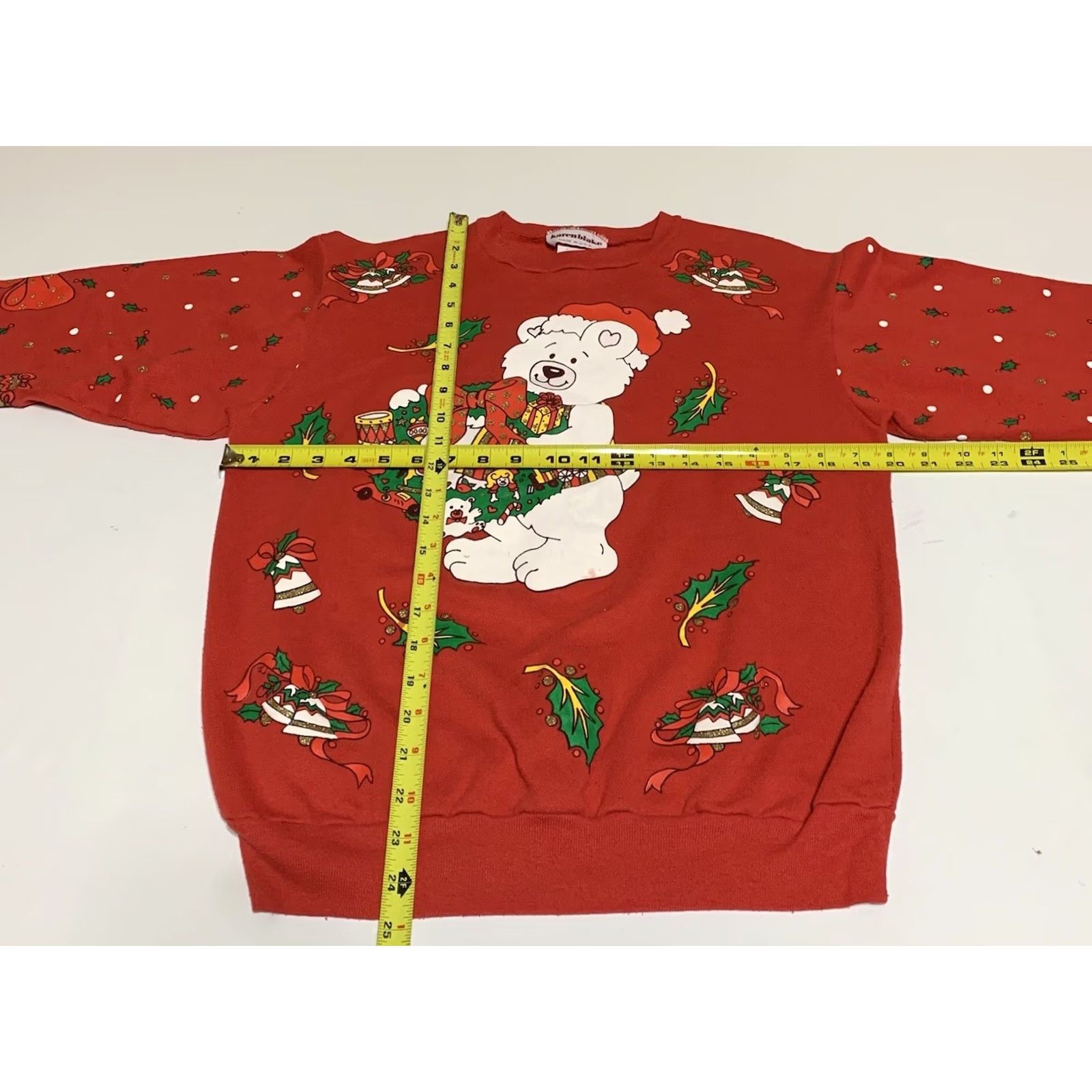 Vintage VINTAGE Karen Blake Sweatshirt Women’s Small Christmas Bear Toys Red Shirt Size S / US 4 / IT 40 - 3 Thumbnail