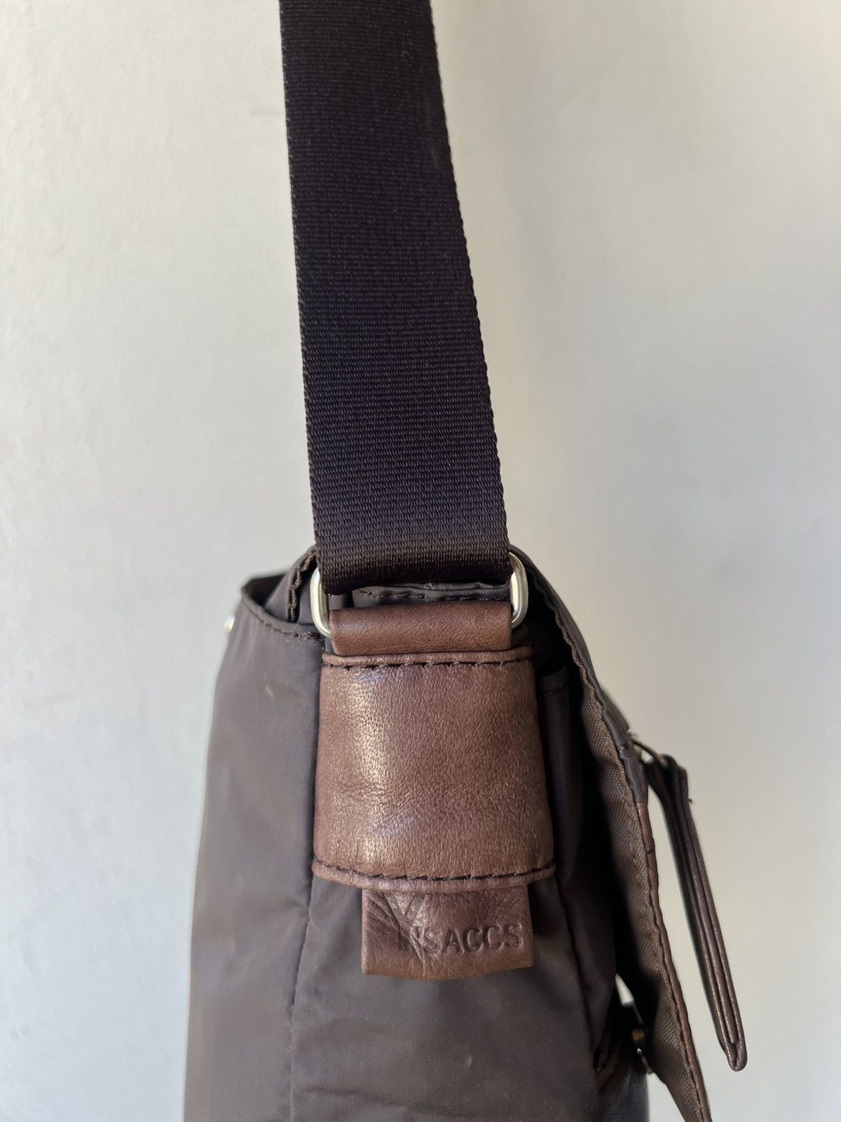 Yohji Yamamoto Vintage 2000 Yohji Yamamoto Y’saccs Hybrid Leather Sling Bag Size ONE SIZE - 19 Thumbnail