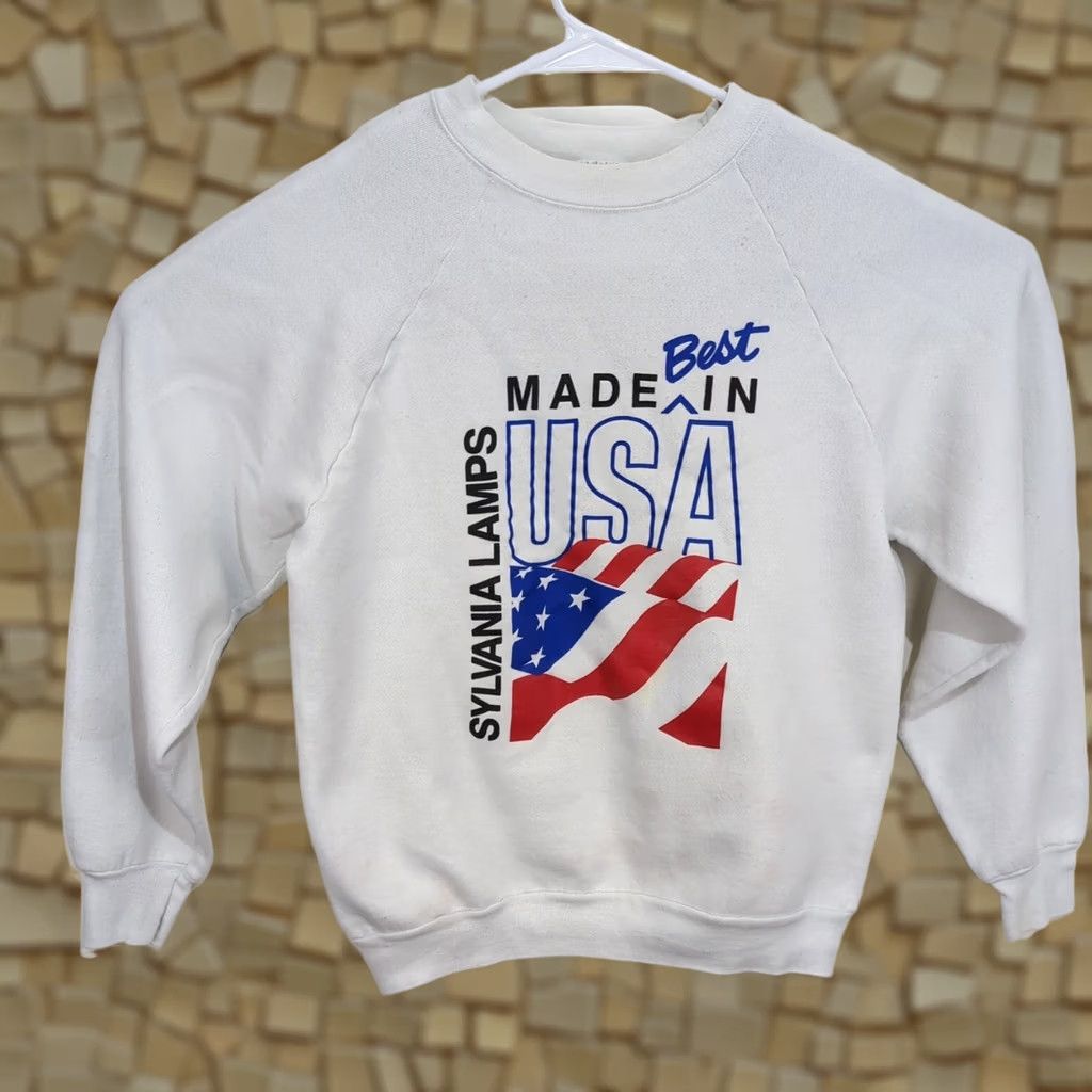 Vintage VINTAGE Miller USA Sweatshirt Crewneck White Large Unisex Adults Graphic Print Size US L / EU 52-54 / 3 - 1 Thumbnail
