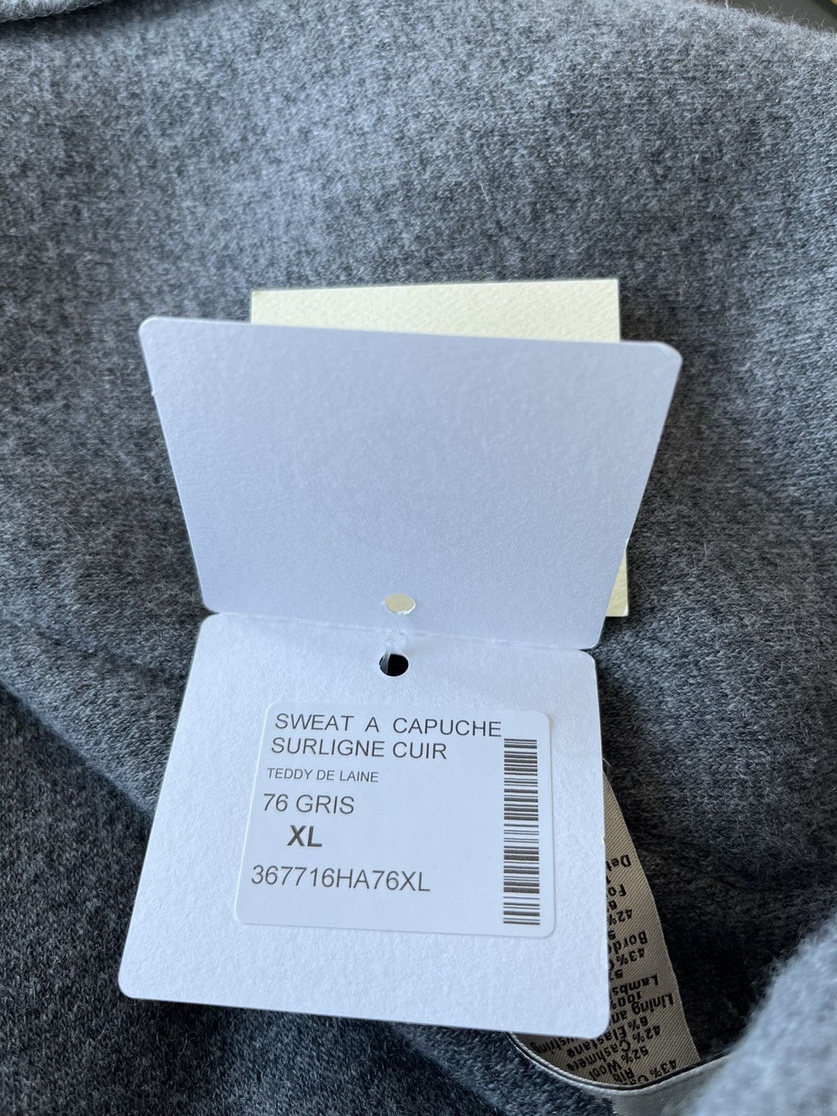 Hermes $5k Super Runway Leather Cashmere Hooded Sweater