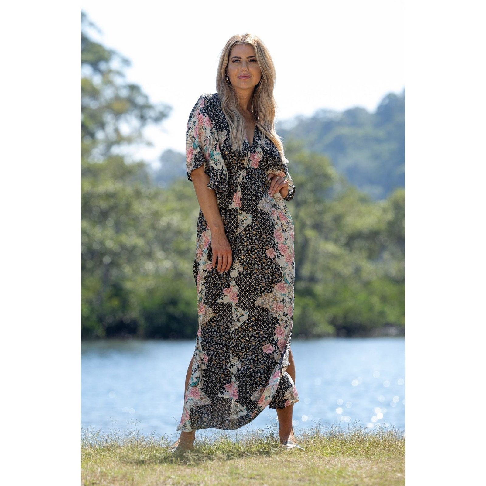 Other Cienna Amirah Venus Dress Colorful Floral Silk Size Small Size S / US 4 / IT 40 - 2 Thumbnail