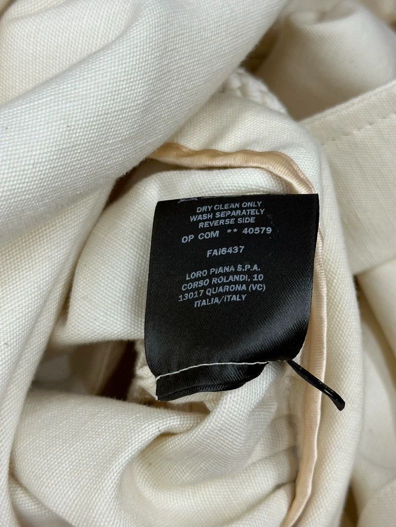 Loro Piana LORO PIANA White cotton linen coat with white collar and l Size M / US 6-8 / IT 42-44 - 6 Thumbnail