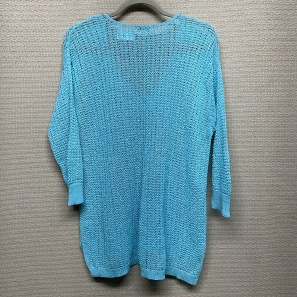 J. Jill J. Jill 3/4 Sleeves Summer Coverup V-Neck Sweater Women L Size L / US 10 / IT 46 - 8 Thumbnail