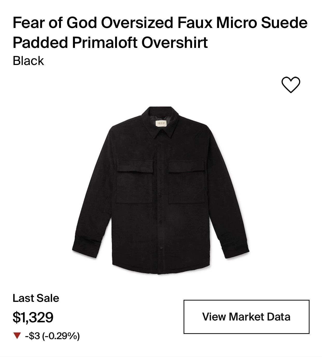 Fear of God Fear of God Sixth Collection Suede Shirt Jacket | Grailed