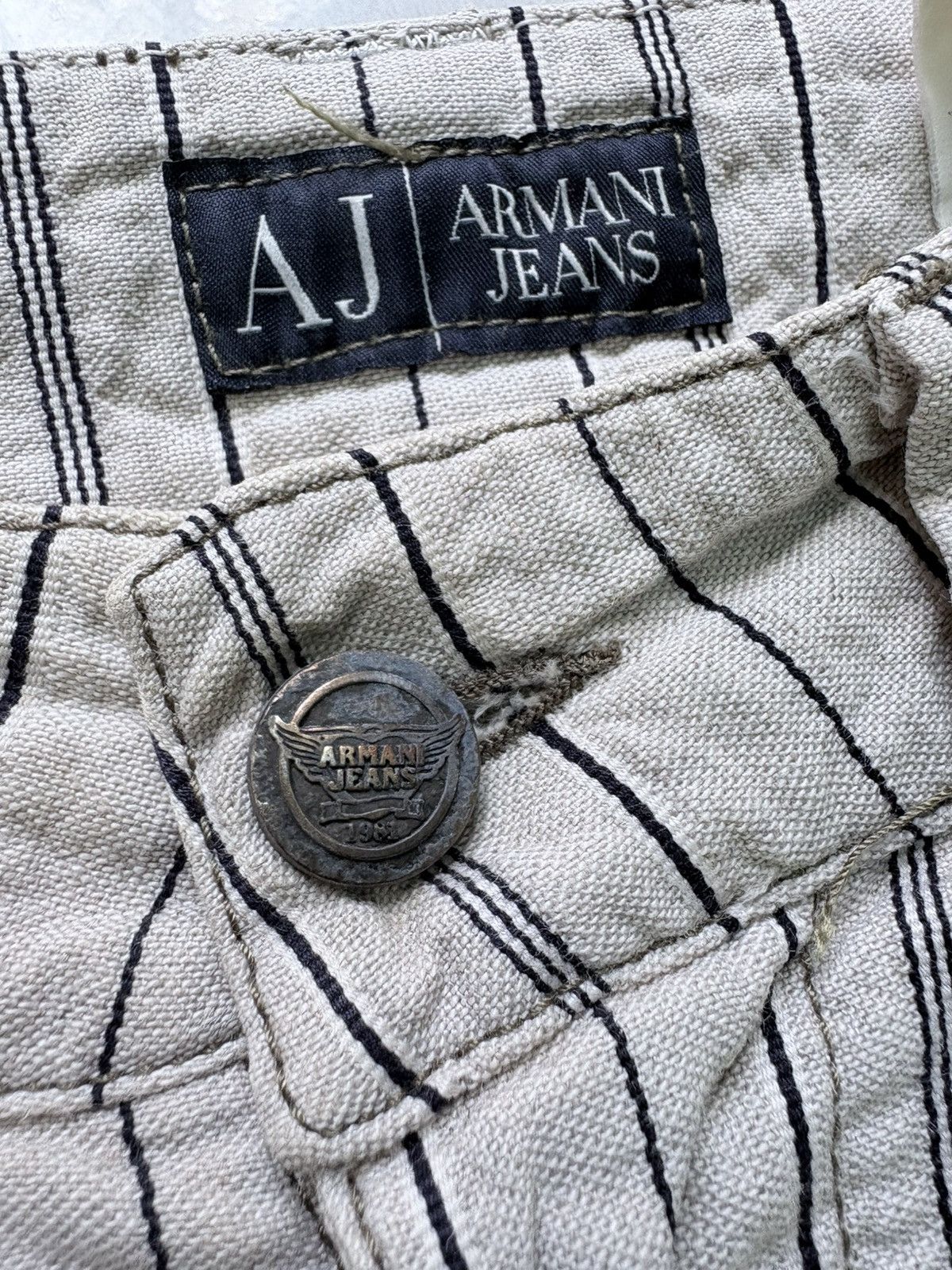 Giorgio Armani Vintage Armani Jeans Linen Trousers Size US 30 / EU 46 - 15 Thumbnail