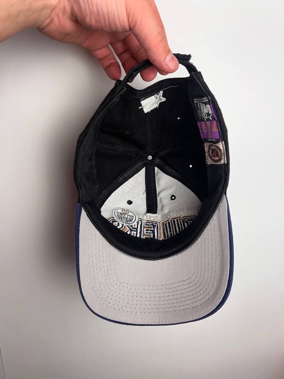 NHL × Vintage Vintage 90’s Starters Edmonton Oilers Hat Navy Size ONE SIZE - 6 Thumbnail