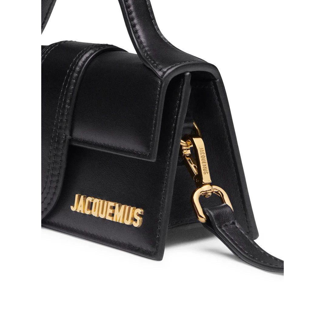 Jacquemus JACQUEMUS The Bambino Black Leather Flap Small Shoulder Bag Size ONE SIZE - 4 Thumbnail