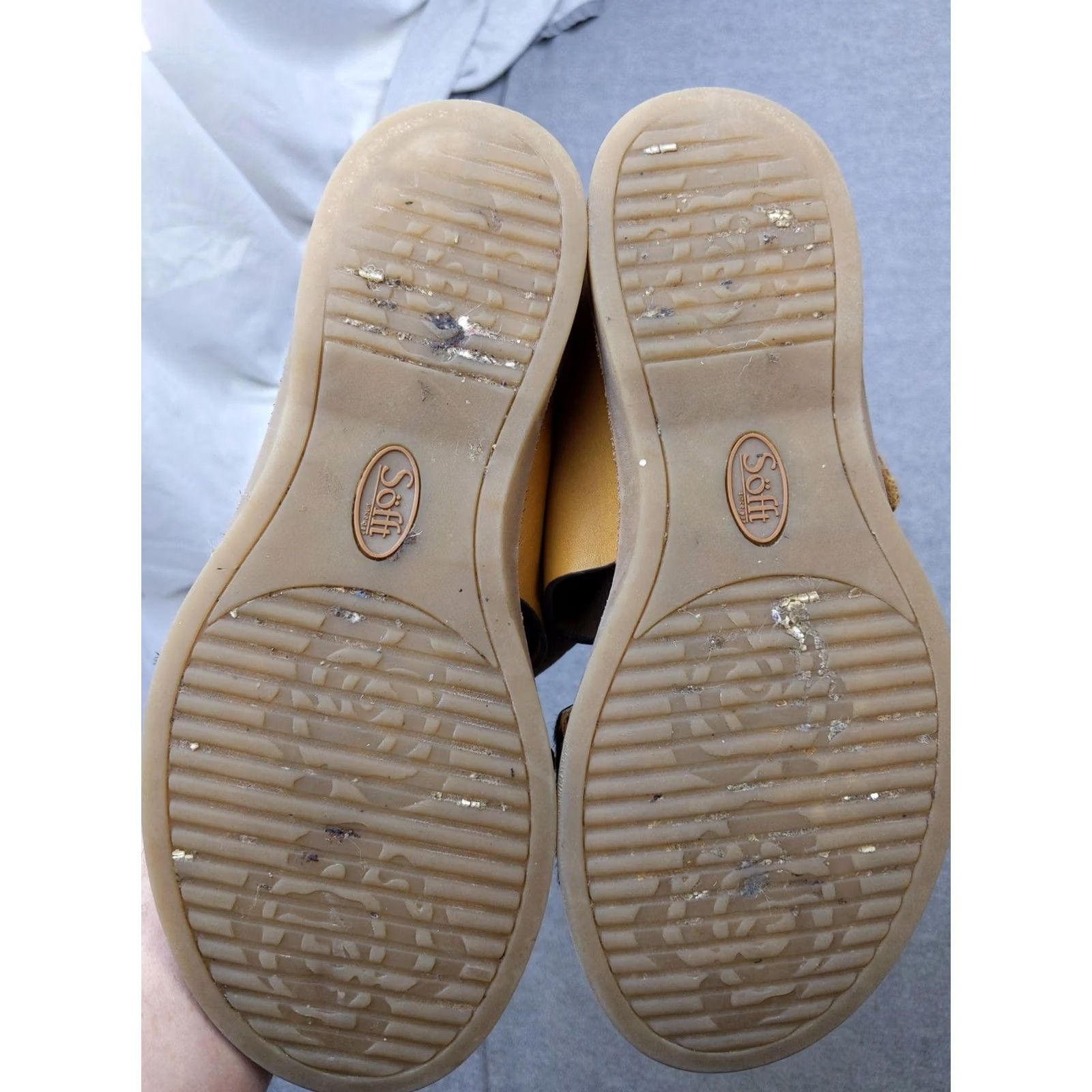 Vintage Sofft Sandals Womens 8 Slide Leopard Haircalf Leather Buckle Brown Leather Open Toe Cushioned Footbed Size US 8 / IT 38 - 6 Thumbnail