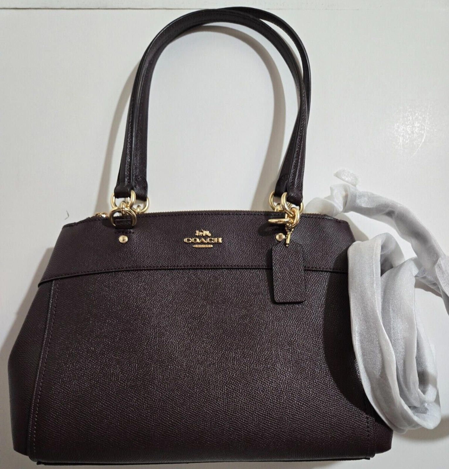 Coach Crossgrain Brooke Carryall Leather Satchel Handbag NWT in Brown, Women's