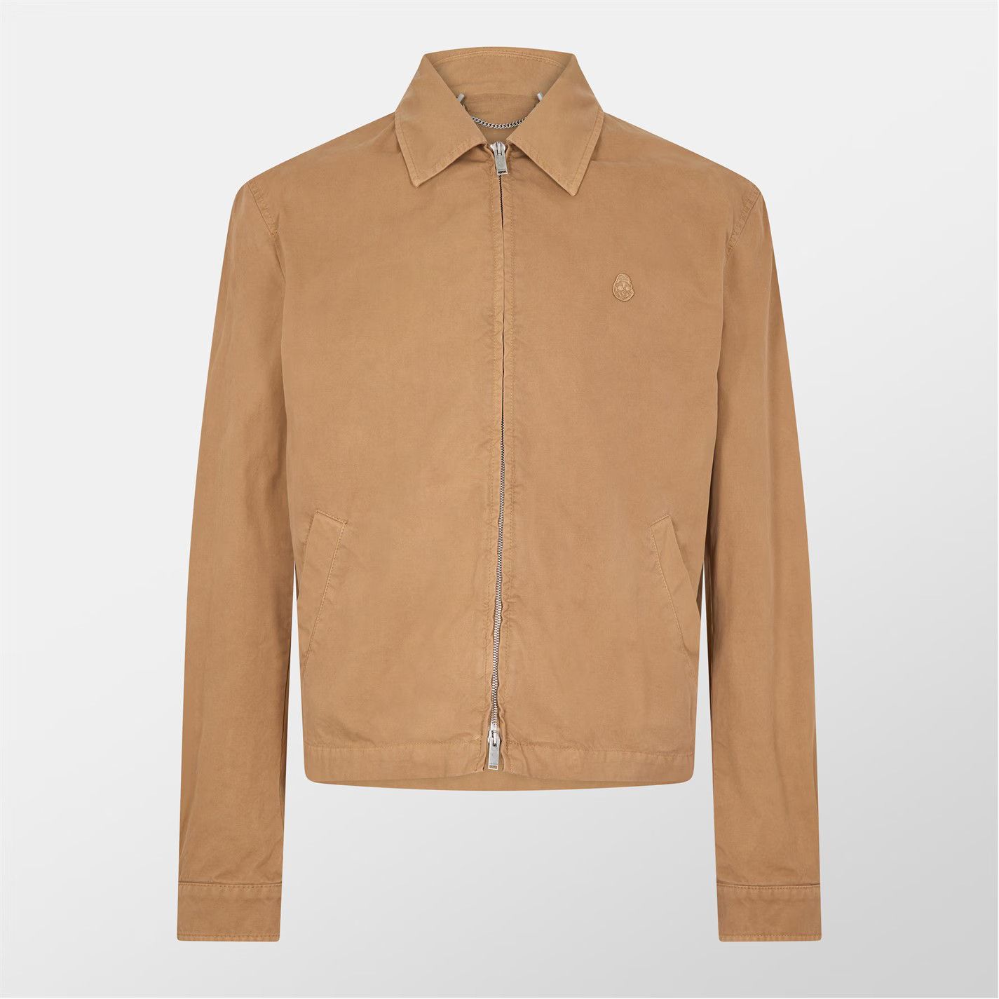 Alexander McQueen o1g2r1mq0326 Alex Embroidered Zipped Jacket in Sand Size US M / EU 48-50 / 2 - 1 Thumbnail