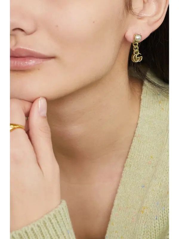 Gucci oc11z0126 Size: OS / Pearl Double G Earrings In Multicolor Size ONE SIZE - 4 Thumbnail
