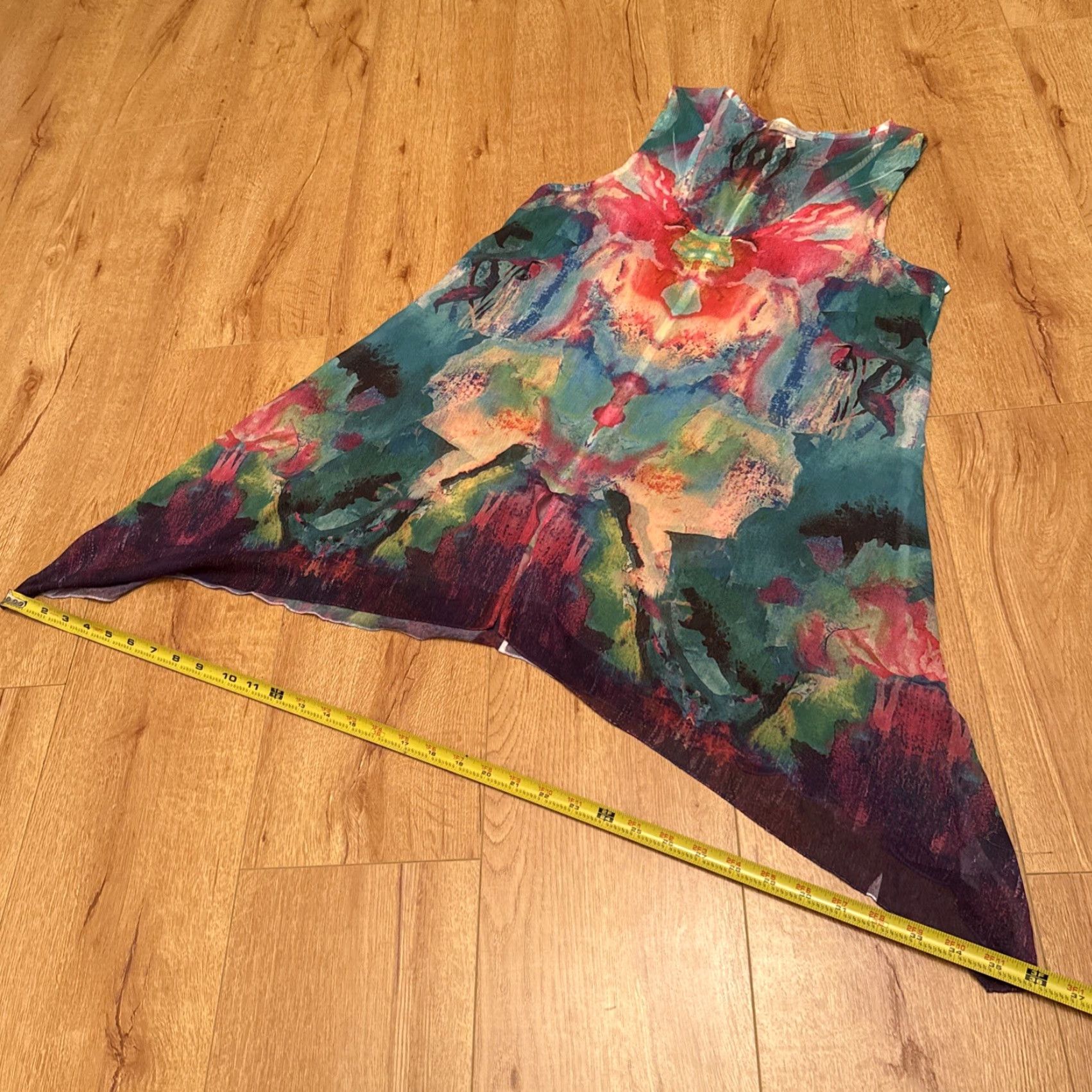Soft Surroundings Soft Surroundings Tunic M Women Tank Sheer Floral Multicolor Hi Lo Asymmetrical Waterflower Flowing 90s? Size M / US 6-8 / IT 42-44 - 5 Thumbnail
