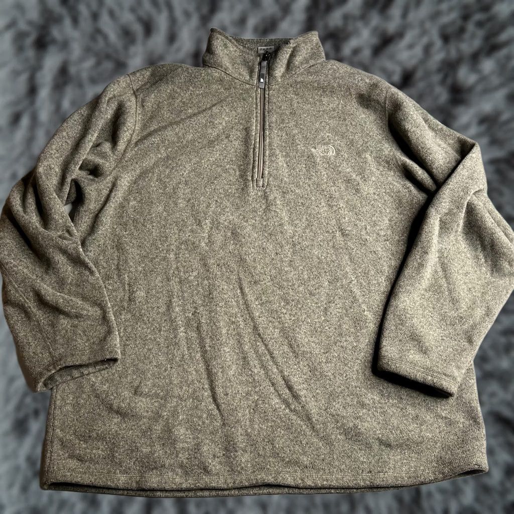 The North Face VINTAGE? The North Face Mens Gordon Lyons Quarter Zip Fleece Pullover XL Oatmeal Gray Size US XL / EU 56 / 4 - 1 Thumbnail