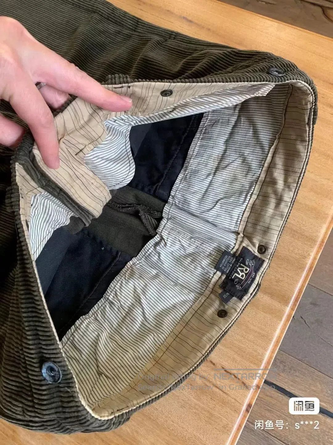 RRL Ralph Lauren corduroy straight leg pants in deep green. Size US 36 / EU 52 - 5 Thumbnail