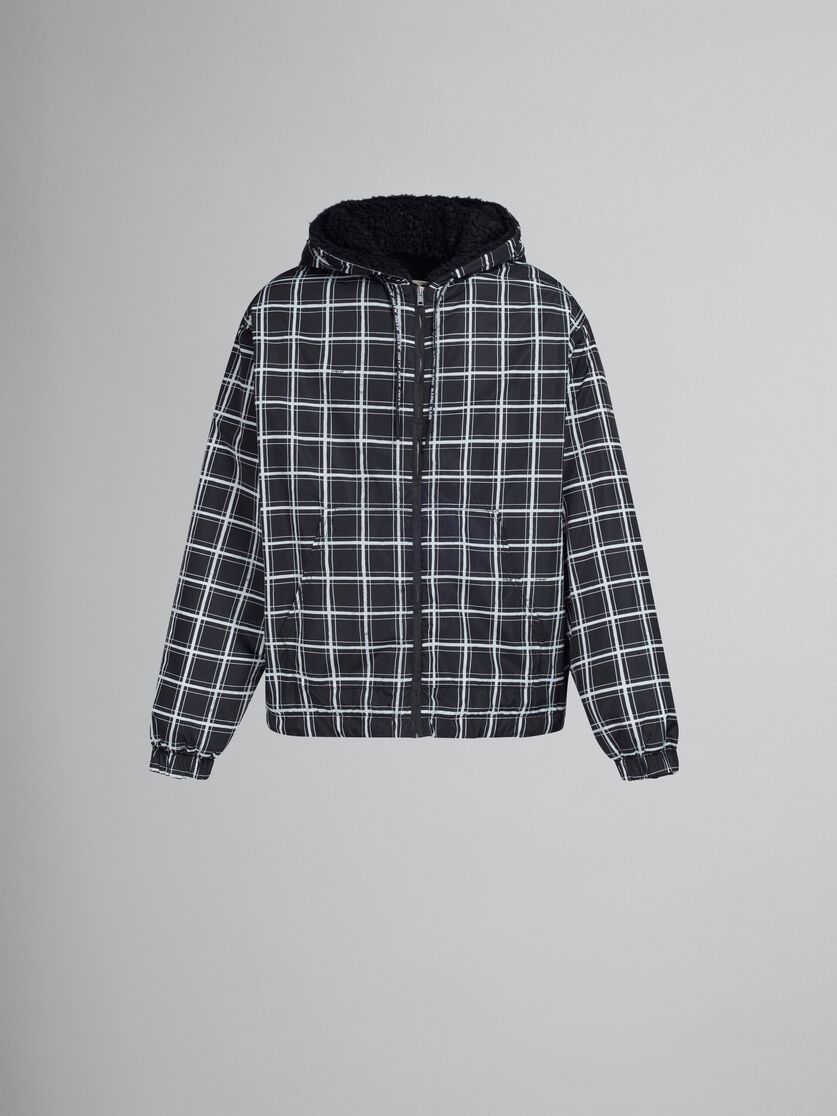 Marni o1w1db10125 Checked Nylon Jacket in Black Size US S / EU 44-46 / 1 - 1 Thumbnail