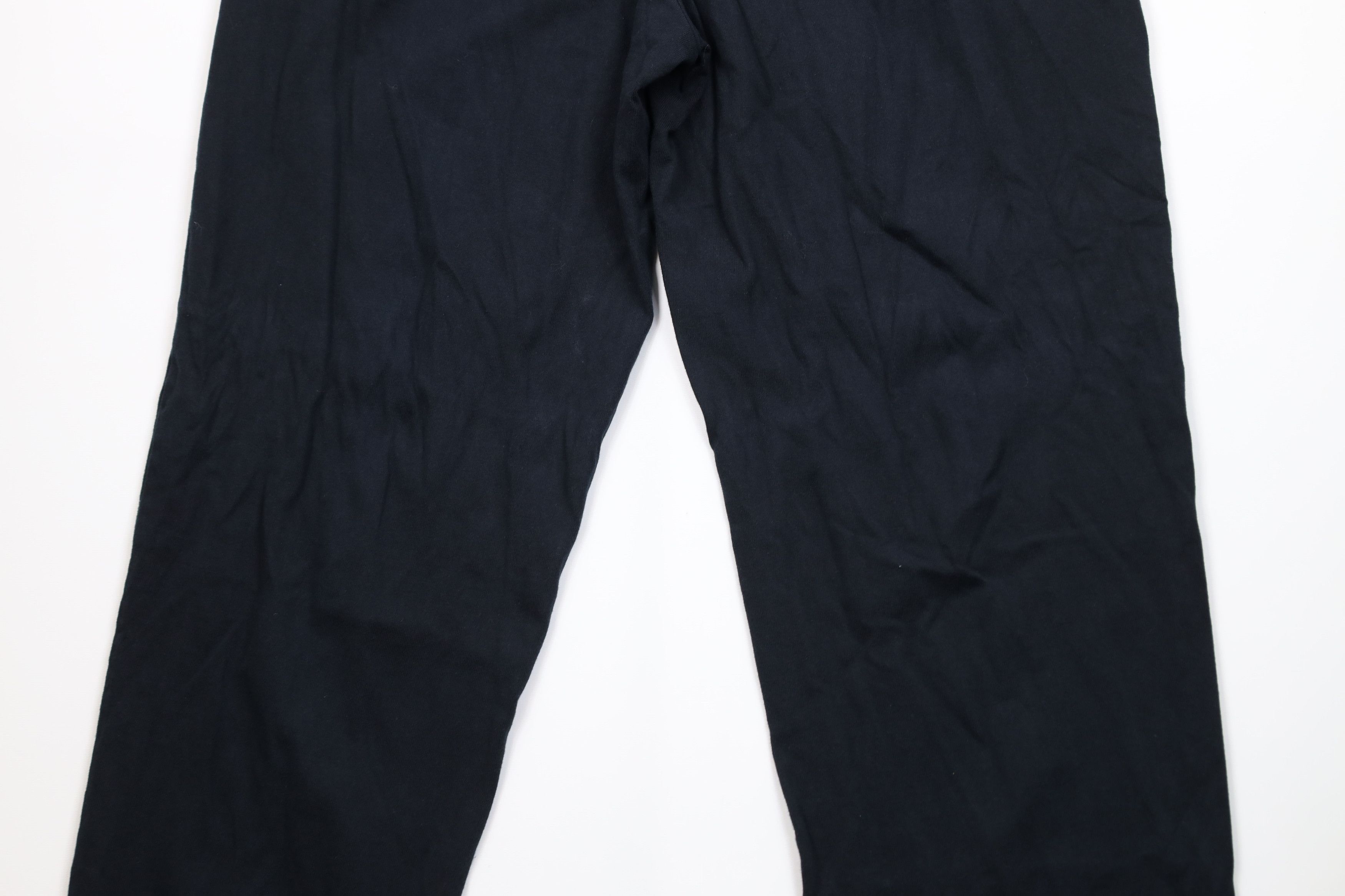 Lands' End Vintage 90s Lands End Blank Cotton Ribbed Knit Pants Black Size US 36 / EU 52 - 10 Thumbnail