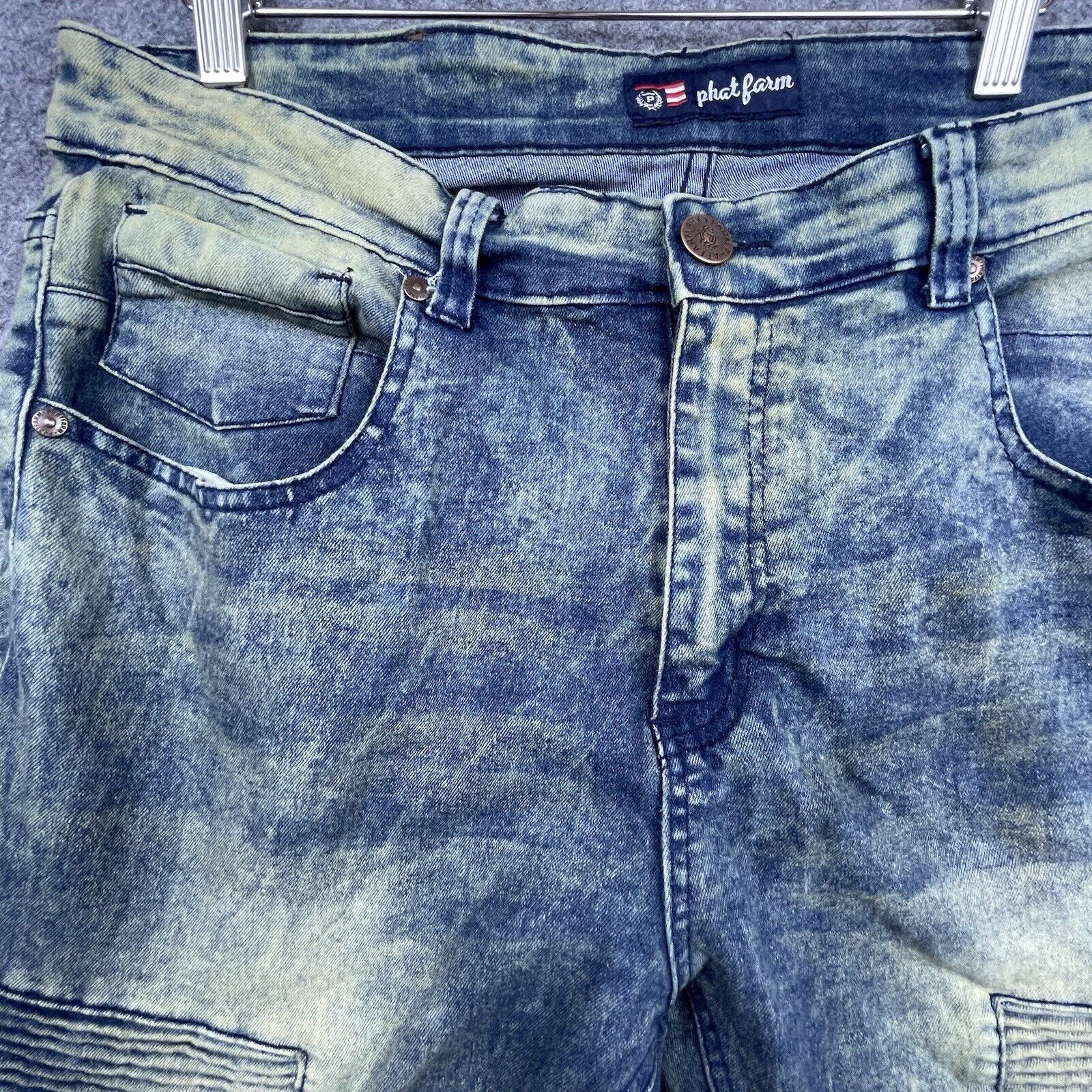 Phat Farm Phat Farm Jeans Mens 36 x 32 Stretch Skinny Fit Y2K Hip Hop Size US 36 / EU 52 - 3 Thumbnail