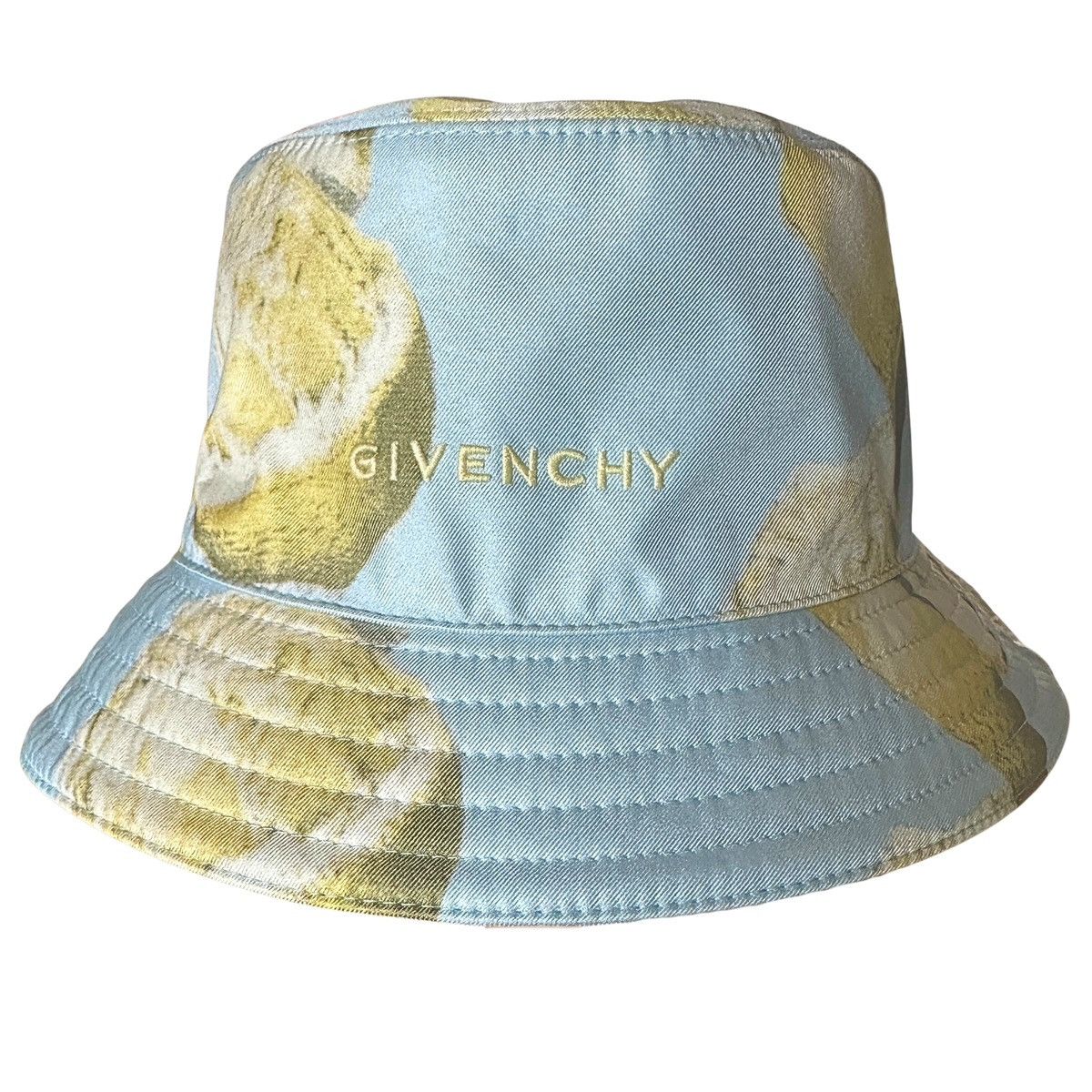 Givenchy Givenchy NWT Lemon Print Silk Bucket Hat, Sky Blue, Size 56 Size ONE SIZE - 1 Thumbnail