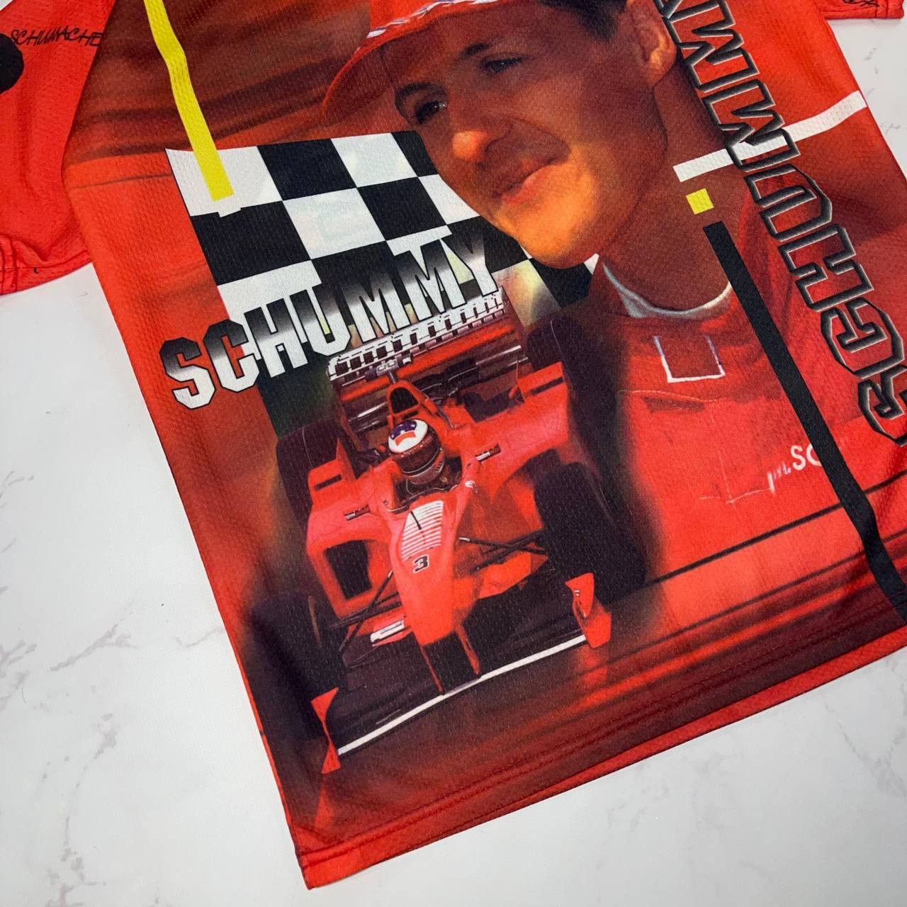 Vintage VINTAGE 90S F1 MICHAEL SCHUMACHER AOP JERSEY Size US M / EU 48-50 / 2 - 6 Thumbnail