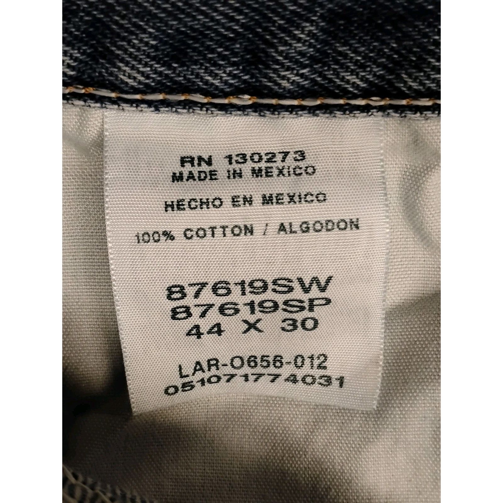 Rustler Ruslter (44x30) Men's Straight Blue Denim Jeans Size US 44 / EU 60 - 8 Thumbnail